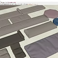 Soft Padded Household Cushions In Various Shapes And Beige Brown Pink Blue Hues