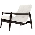 Modern Accent Chair With Wooden Armrests Upholstered Seat And Stable Frame Design