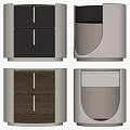 Bedside Cabinet Combination Round Bedside Cabinet Combination 3d model