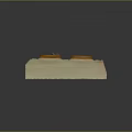 Small Green Building Exterior With Two Windows Wooden Frames Awning Metal Railing And Patterned Mat