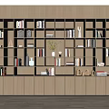 Modern Bookcase Log Bookcase 3d model