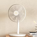 Modern Air Cooler Fans Standing And Table Types In Home Interior With Wooden Cabinet Decor
