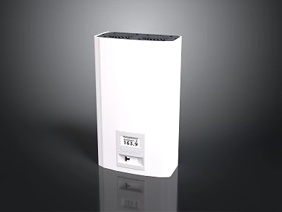 White Vertical Electronic Network Modem Device With TEL 3 Port And Sleek Design 3d model