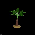 Green Palm Tree Artificial Decor For Tropical Food Platters