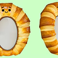 Croissant Shaped Smiley Face Cosmetic Mirror Frames For Perfume Products