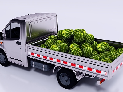 Truck Watermelon Car Trailer 3d model