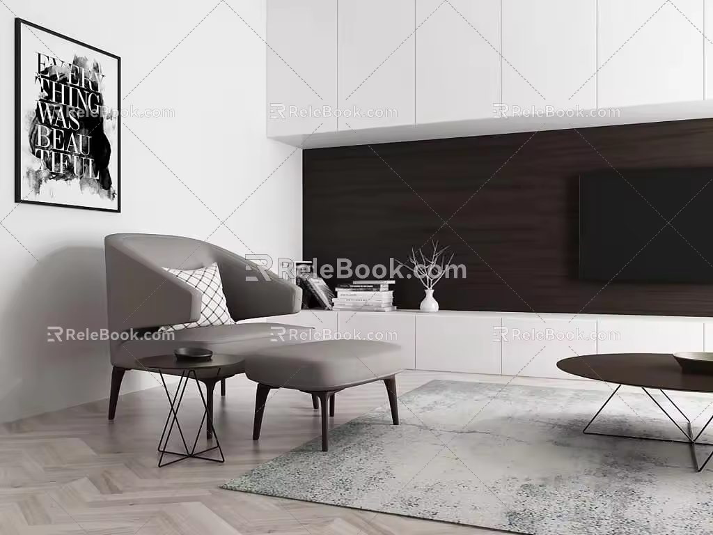 Single sofa 3d model