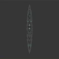 Futuristic Sci Fi Warship Water Vehicle With Glowing Lines And Advanced Design