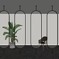 partition glass partition glass screen changhong glass partition screen partition 3d model