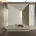 Modern sink counter basin 3d model