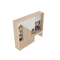 Modern Multifunctional Light Wood Toned Wardrobe Design With Drawers Bookshelf And Decorative Items