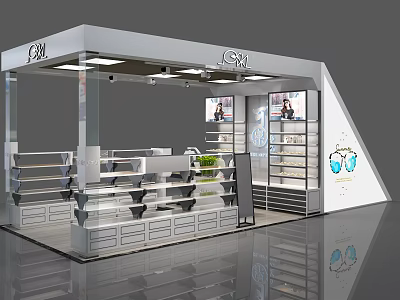 Modern glasses shop glasses shop showroom 3d model