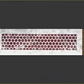 Brown And White Watch Box With Red Design WATCHES Text And Honeycomb Side
