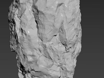 Rough Natural Stone Combined With Wood Material For Decorative Design Projects 3d model