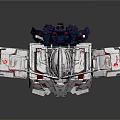 Gundam Mechanical Bust Figure Featuring White Red Armor Yellow Antennas And Green Eyes
