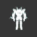 Futuristic Mech Robot Weapon With Silver Armor And Mechanical Armament Design