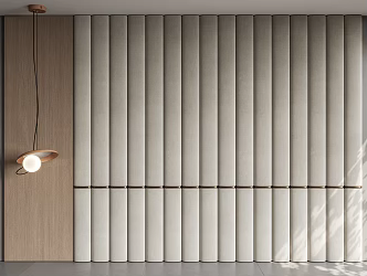 Modern bedside background wall bedside soft bag background wall 3d model