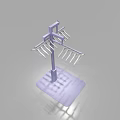Clothing Store Purple Multi Hanger Display Rack With Hangers For Garment