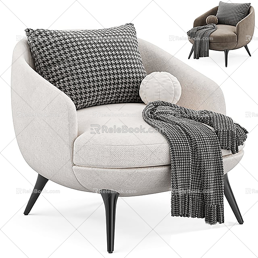 Modern single sofa 3d model