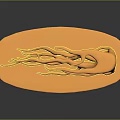 Wooden Stone Decorative Sculpture With Natural Root Like Texture And Smooth Base Design