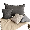 Modern Pillow Blanket Sofa Blanket 3d model