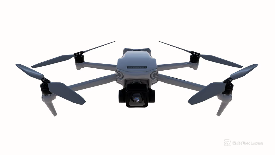 Professional Quadcopter Drone With High Resolution Camera And Stabilized Propellers 3d model 