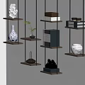 New Chinese-style Storage Rack Wall-mounted 3d model