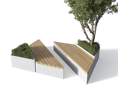 Modern Outdoor Chair Landscape Sitting Stool Tree Pool Landscape Bench Flower Pool Sitting Stool Outdoor Landscape Sitting Stool Landscape Seat 3d model