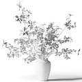 Jewelry Ornaments Combination Branches Leaves Flower bouquet Decoration Spring 3d model