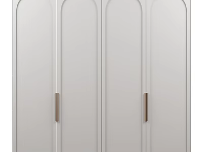 Modern White Chest of Drawers With Sleek Design And Metal Handles For Home Storage 3d model