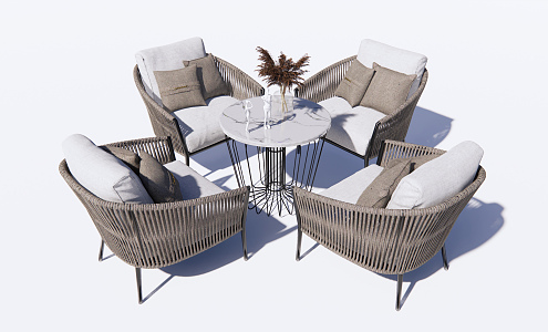 Modern Outdoor Sofa Outdoor Leisure Table and Chair 3d model