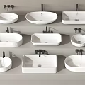 Modern wash basin wash basin counter basin faucet 3d model