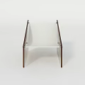 Modern Single Seater Sofa With Wooden Frame And White Fabric Cushion