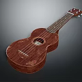Artistic Wooden Ukulele Musical Instrument With Hand Painted Floral Art And Decorative Design