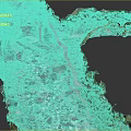 Detailed Natural Terrain Model With River Rocks And Lush Green Vegetation