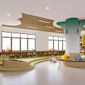 Modern Reading Room Kindergarten Reading Area Open Reading Area Reading Room Kindergarten Reading Room Reading Area 3d model