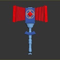 Hammer Warhammer Cartoon Hammer Magic Hammer Thor's Hammer Ancient Weapons Cold Weapons Medieval Items 3d model