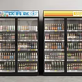 Freezer Refrigerator Cabinet Beverage Cabinet Refrigerator Wine Cabinet Display Cabinet 3d model