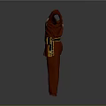 Traditional Red Martial Arts Uniform With Black Belt Yellow Trim And Insignia