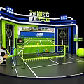 Trendy Sports Playground With Tennis Court Panda And Interactive Lighting Stage