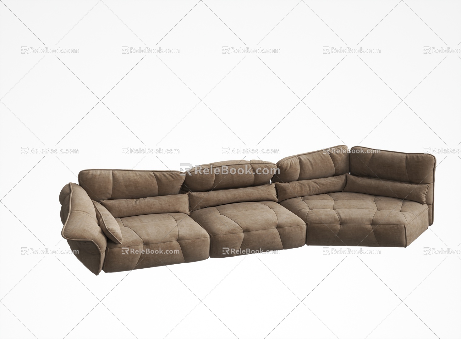 Three-seat sofa 3d model