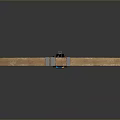 Traditional Wooden Mechanical Bow With Curved Arms Bowstring And Red Metal Components