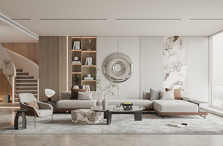 modern living room 3d model