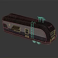 Vintage Streamlined Trailer With Roof Rack Grille Windows And Wheels