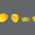 Fresh Whole Halved and Sliced Lemons and Limes on Gray Background
