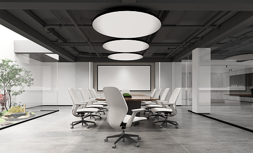 Modern Meeting Room Meeting Table and Chair 3d model