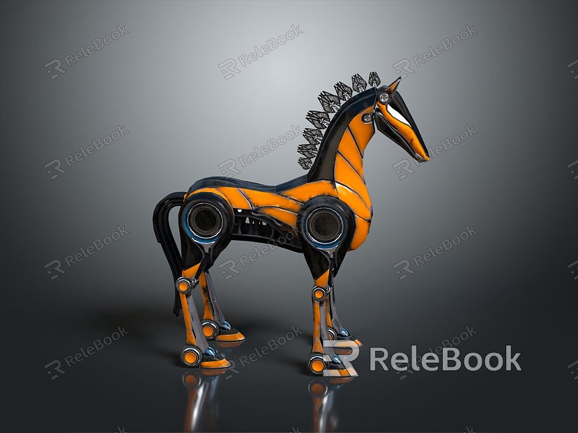 Robot Horse Horse Horse Sci-Fi Cartoon Horse Cartoon Horse Anime Horse Styled Horse Fantasy Style Horse model