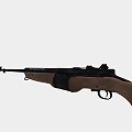 Tactical Rifle With Wooden Stock Black Barrel And Metal Components Design