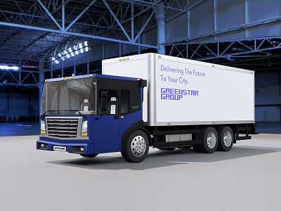 Airport Cargo Truck Box Vans 3d model