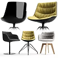 Modern Accent Chairs In Various Colors With Wooden Metal Bases For Interior Design